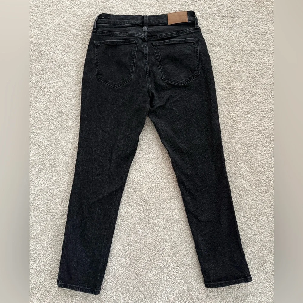 Madewell Women's Black Mid-Rise Straight Leg Jeans